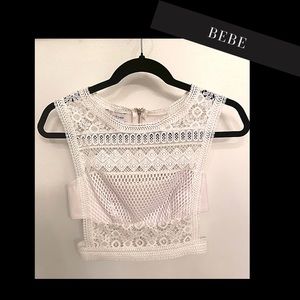 BEBE lace top/vest